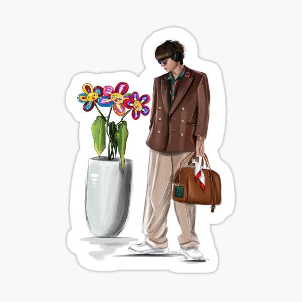 Item preview, Taehyung airport fashion illustration  designed and sold by MarmarArts.