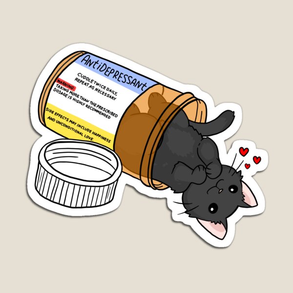 kitty antidepressant love medicine Magnet