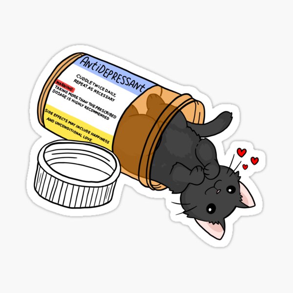 kitty antidepressant love medicine Sticker