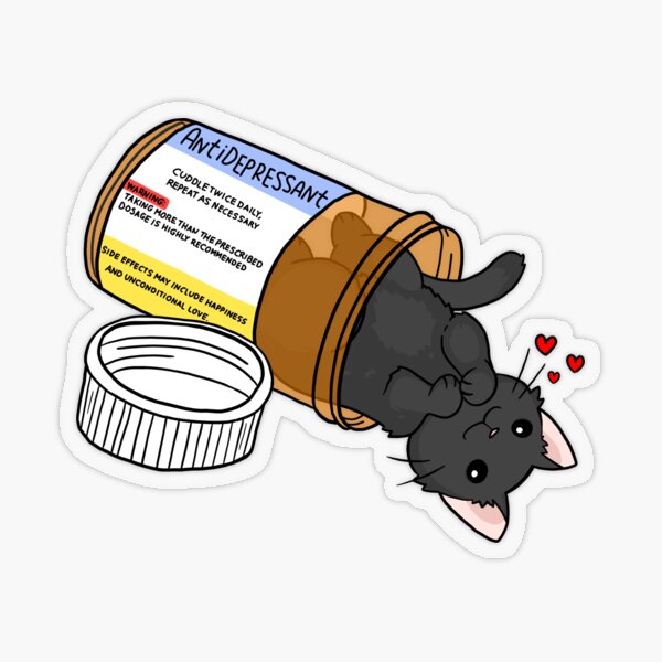 Item preview, kitty antidepressant love medicine designed and sold by sivelobanova.