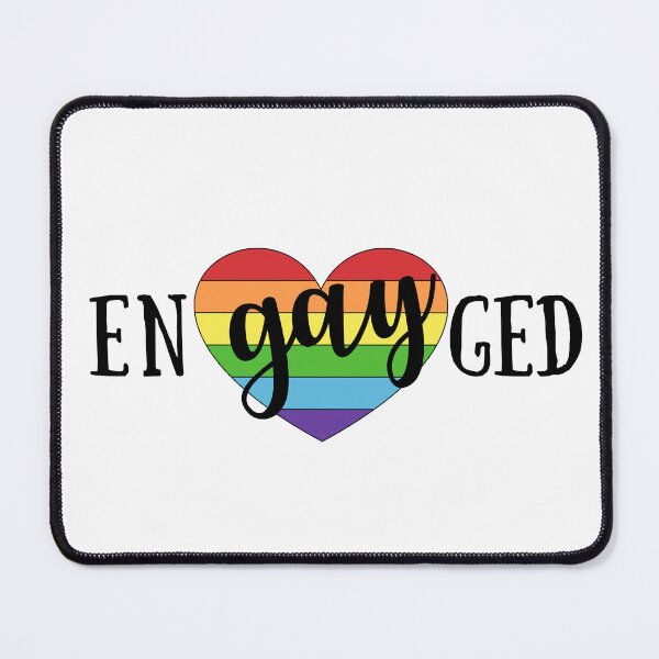 Artikelvorschau, EnGayGed - Gay Engagement LGBTQ Pride Wedding entworfen und verkauft von ElizabethMayArt.