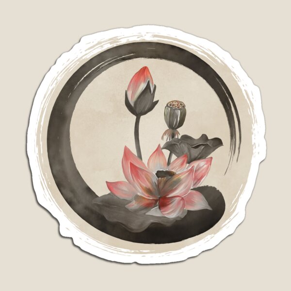 Item preview, Enso Zen Circle and Lotus designed and sold by k9printart.