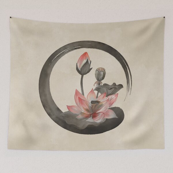 Item preview, Enso Zen Circle and Lotus designed and sold by k9printart.