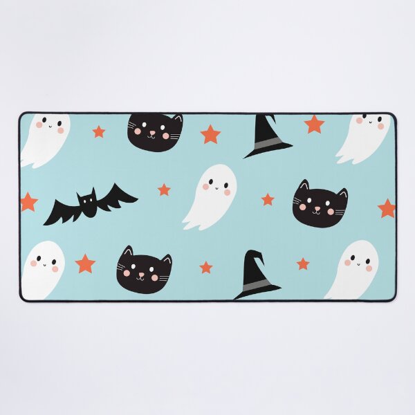 Item preview, creepy friends. Ghosts, cats, bats and hats. halloween night designed and sold by Denisse diseno.