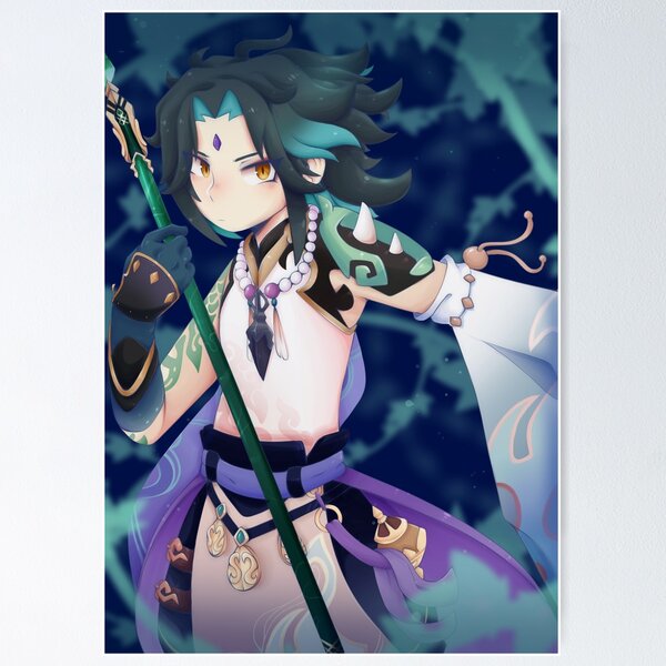 Item preview, Impacto de Xiao Genshin designed and sold by bubblesobble.