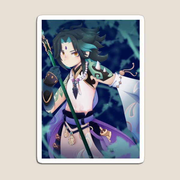 Item preview, Impacto de Xiao Genshin designed and sold by bubblesobble.