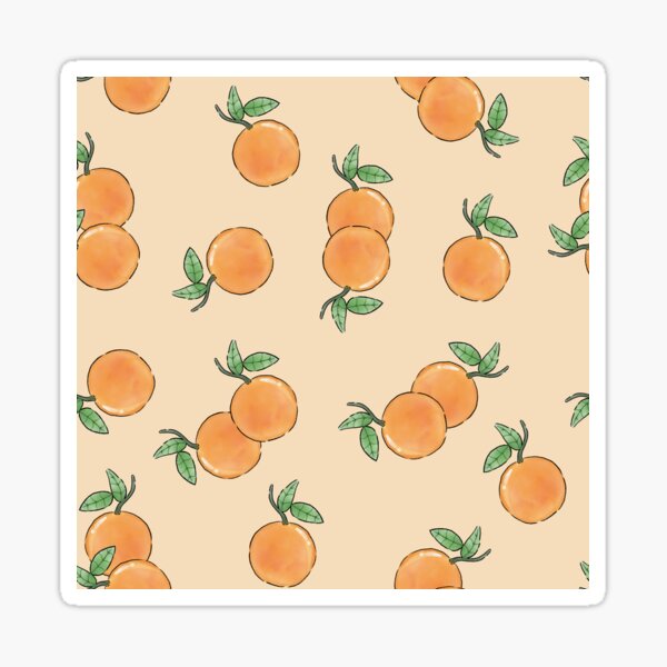 Item preview, Aesthetic Watercolor Orange Pattern designed and sold by Yakuinie.