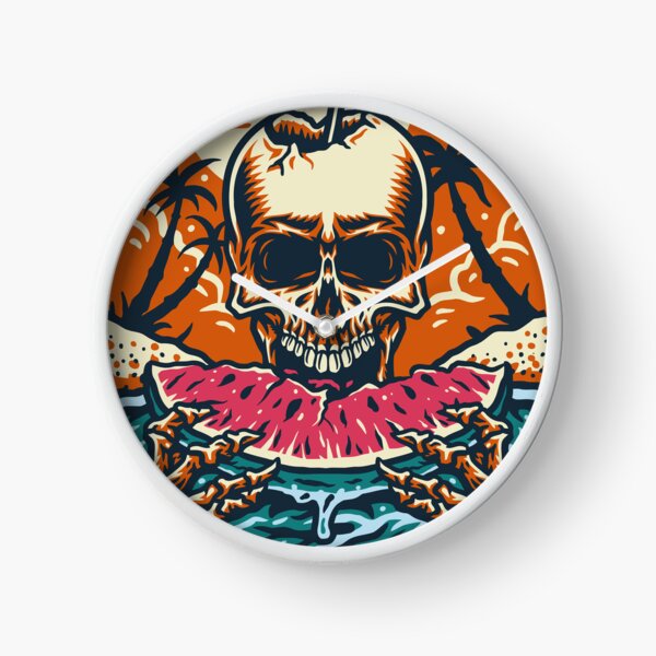 Item preview, Skull eating watermelon on the beach designed and sold by Proud Pro Gifts.