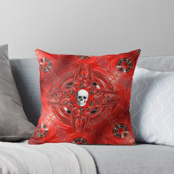 Item preview, Silver Circles On Blood Red Textured Pattern designed and sold by PuuuurfectAngel.