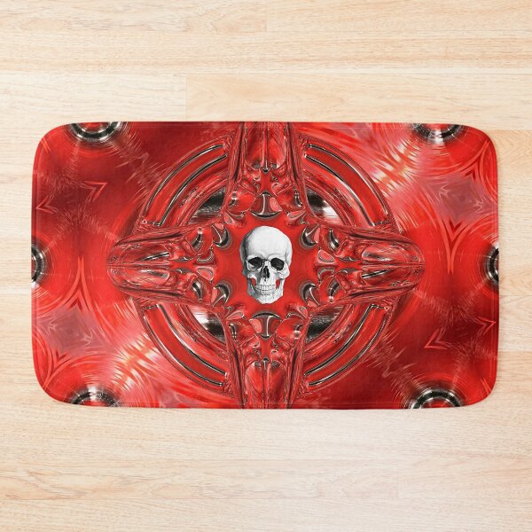 Item preview, Silver Circles On Blood Red Textured Pattern designed and sold by PuuuurfectAngel.