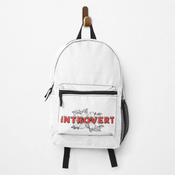 Item preview, Introvert red floral designed and sold by wordsup.