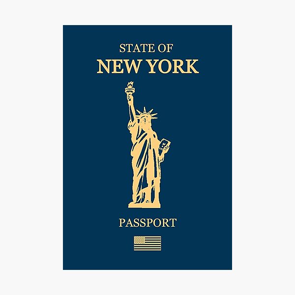 Item preview, New York passport designed and sold by Travellerz.
