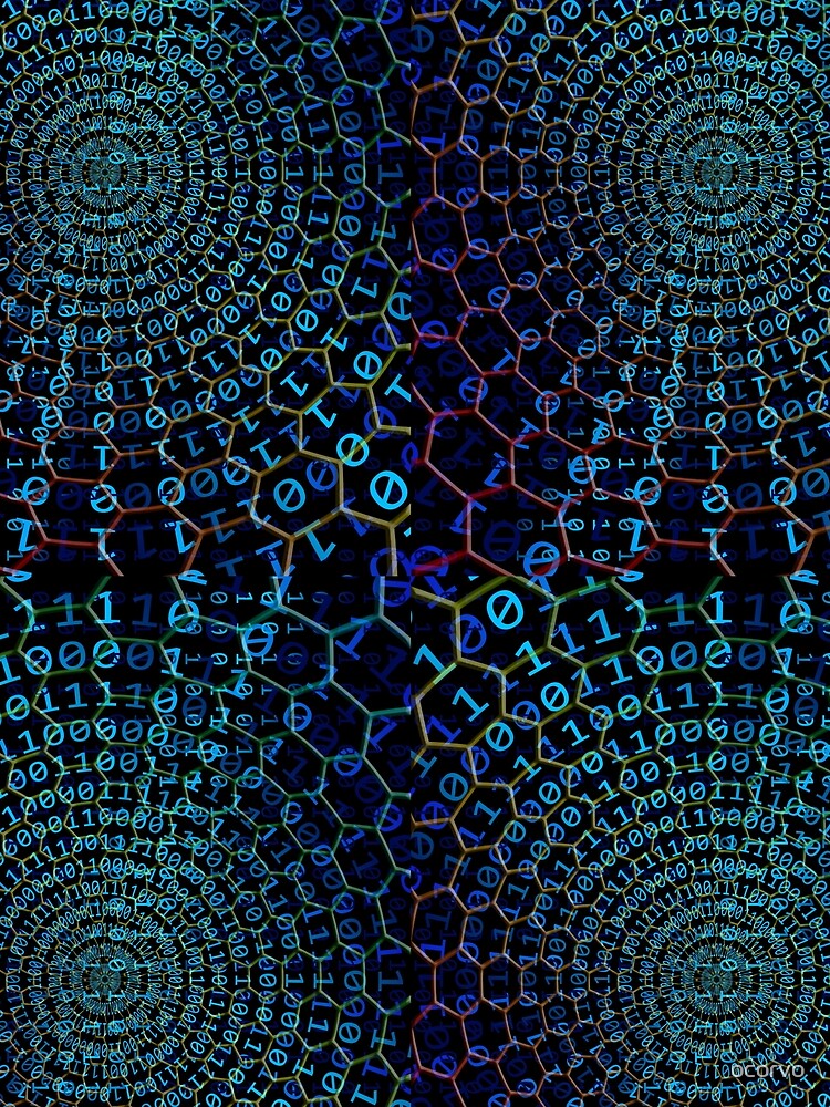 Thumbnail 3 of 3, Scarf, binary code designed and sold by ocorvo.