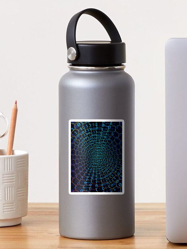 Thumbnail 1 of 3, Sticker, binary code designed and sold by ocorvo.