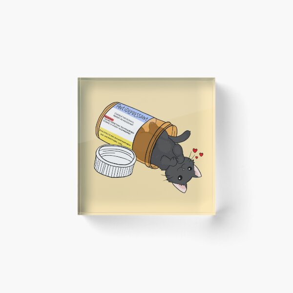 Item preview, kitty antidepressant love medicine designed and sold by Claudia McQuilkin.