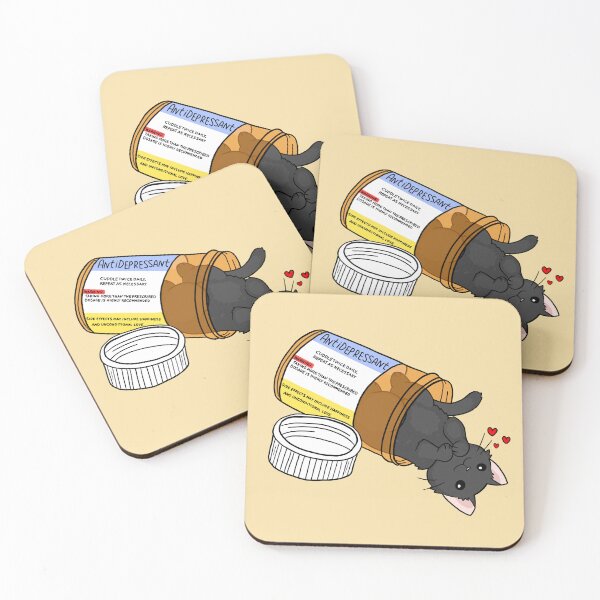 Item preview, kitty antidepressant love medicine designed and sold by Claudia McQuilkin.