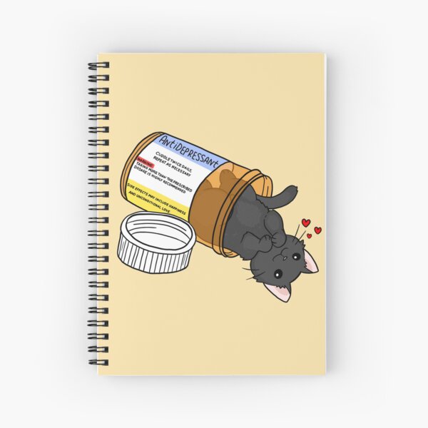 Kitty ist immer da, wenn Sie Unterstützung brauchen. Spiralblock