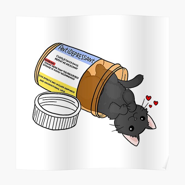 kitty antidepressant love medicine Poster