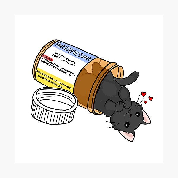 Item preview, kitty antidepressant love medicine designed and sold by Sadhbh rua.