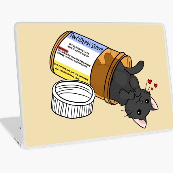 kitty antidepressant love medicine Laptop Skin