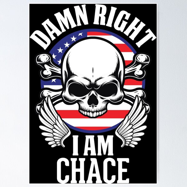 Item preview, Skull Lover Damn Right I Am Chace designed and sold by ForeverInTime.