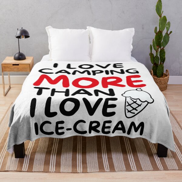 Item preview, I love camping more than I love ice-cream designed and sold by TheGreenGoat.