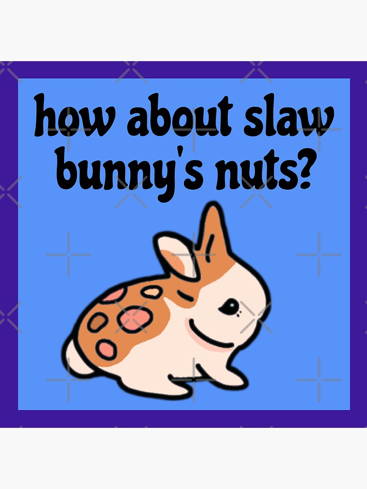 "How About Slaw Bunnys Nuts Funny Slawbunnies Nuts Gaming Meme