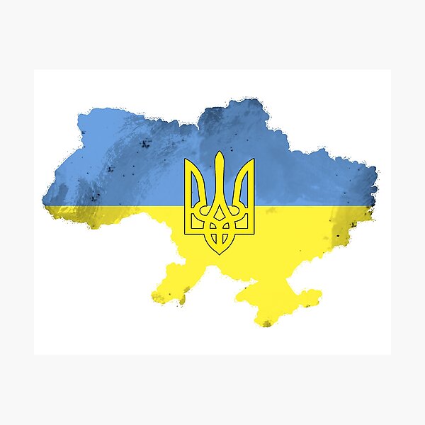 Artikelvorschau, Ukraine Dreizack Ukrainische Karte Flag Textur entworfen und verkauft von Ankerd.