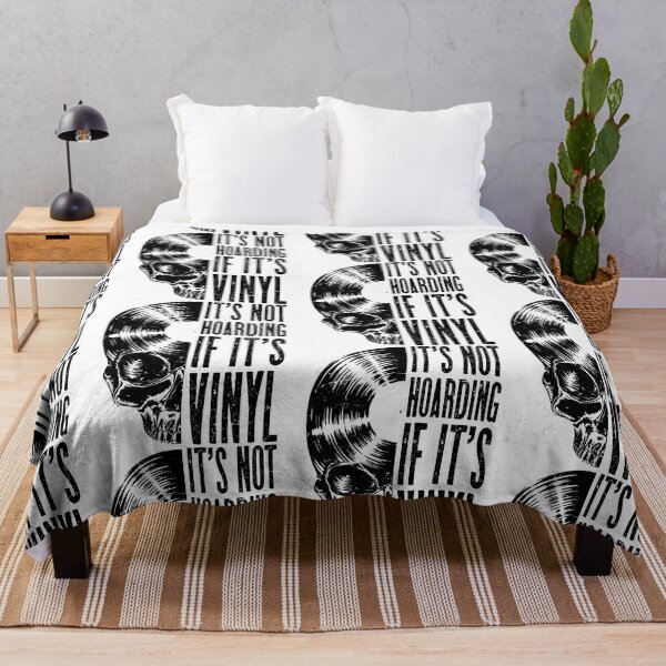 Item preview, It's Not Hoarding If It's Vinyl Funny Records Lover LP Skull designed and sold by GrandeDuc.