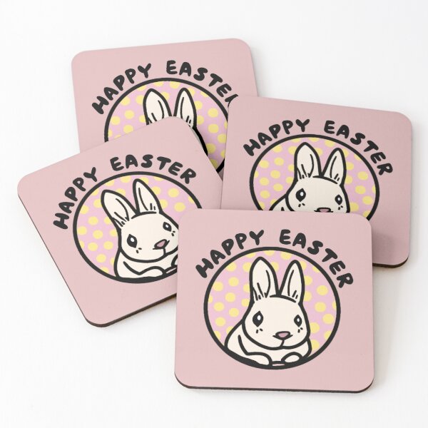 Item preview, Happy Easter Sunday Cute Bunny on Pink Moon Adorable Bunny Easter Love designed and sold by wigobun.
