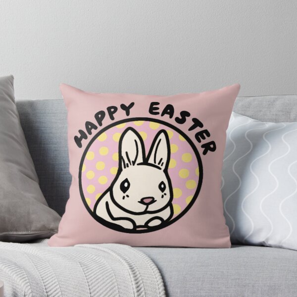 Item preview, Happy Easter Sunday Cute Bunny on Pink Moon Adorable Bunny Easter Love designed and sold by wigobun.