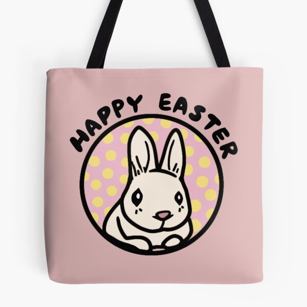 Item preview, Happy Easter Sunday Cute Bunny on Pink Moon Adorable Bunny Easter Love designed and sold by wigobun.
