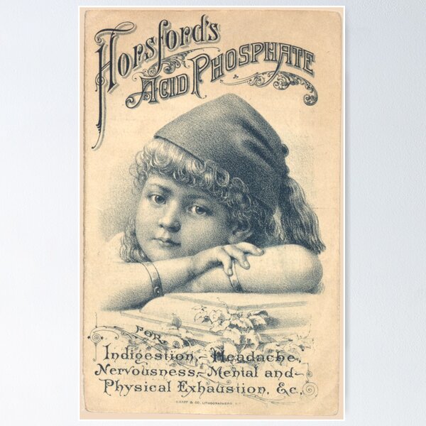 Item preview, Vintage Quack Medicine Advertisement, Horsford's Acid Phosphate, Cute Little Girl Illustration designed and sold by hjsmith.