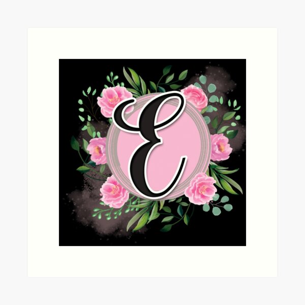 Letter E name initial | Art Board Print