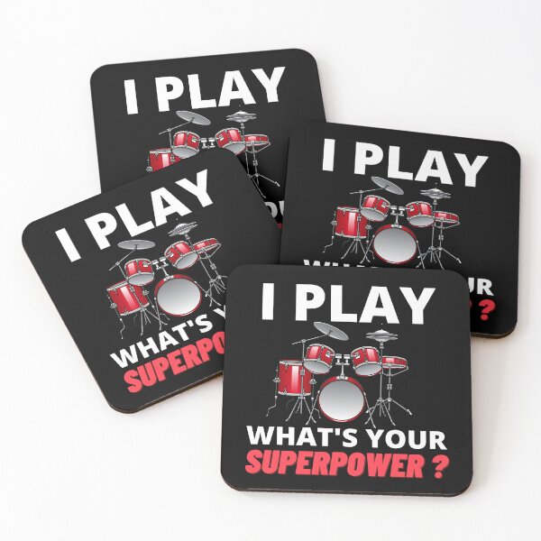 Item preview, I Play Drums What's Your Superpower For Drum Player Or Drummer As A Musician And Rock Band designed and sold by Funwithmusic.