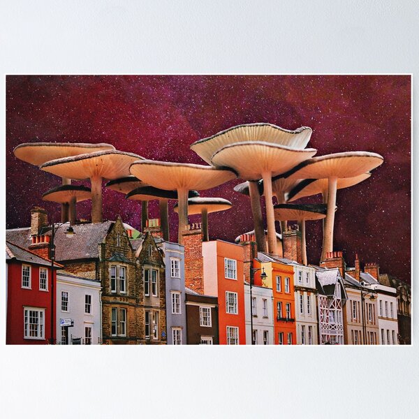 Item preview, mushroom town designed and sold by pinkdrinksoul.
