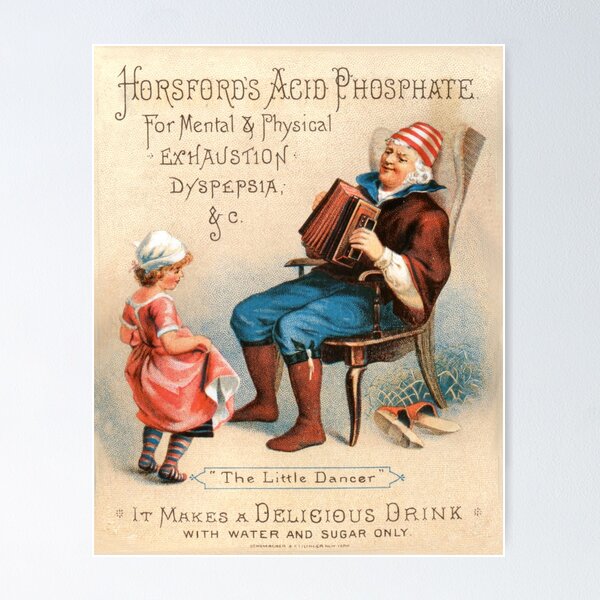 Item preview, Vintage Quack Medicine Advertisement, Horsford's Acid Phosphate, Dancing Little Girl, Old Sailor Playing Concertina designed and sold by hjsmith.