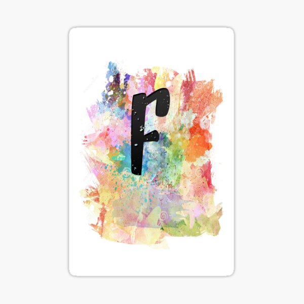 Item preview, Initial F Watercolour designed and sold by Mark Goodbrand.