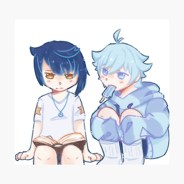 Item preview, Xingqiu and Chongyun Genshin Impact designed and sold by bubblesobble.