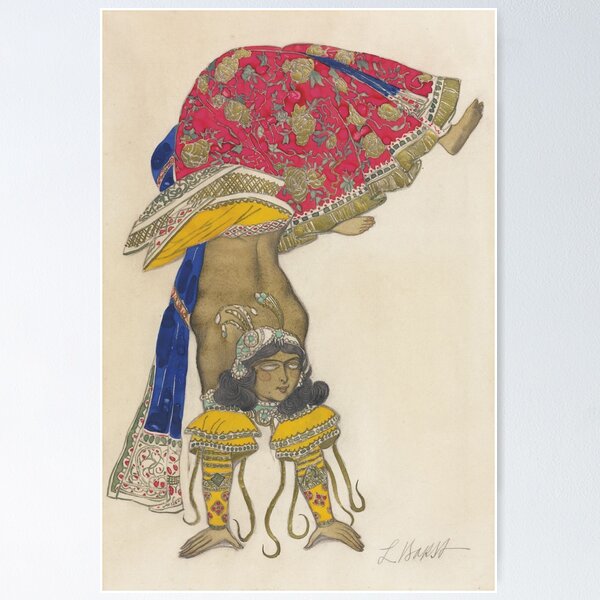 Item preview, Russian Painting by Leon Bakst - Vintage Art designed and sold by RickE.
