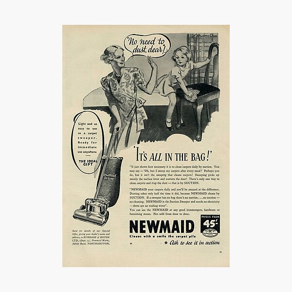 Aperçu de l'œuvre Sexist 1938 Annonce Aspirateur créée et vendue par artfromthepast.