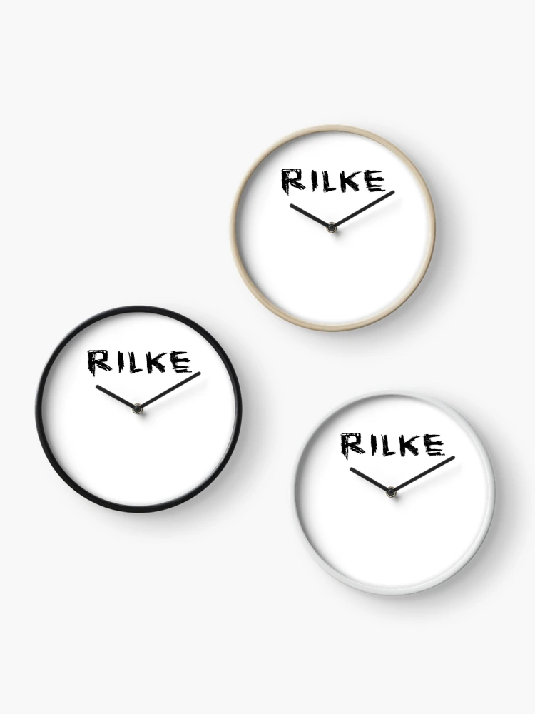 Thumbnail 3 of 4, Clock, Famous Poet: Rilke, Rainer Maria Rilke designed and sold by badlydrawnbabe.