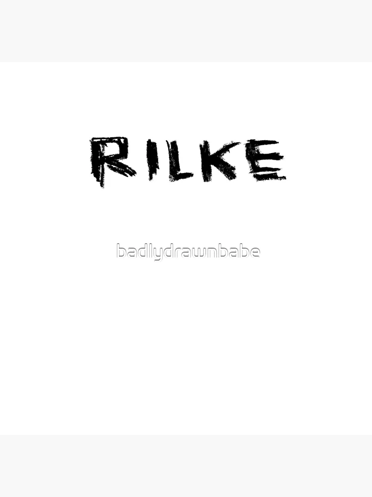 Thumbnail 4 of 4, Clock, Famous Poet: Rilke, Rainer Maria Rilke designed and sold by badlydrawnbabe.