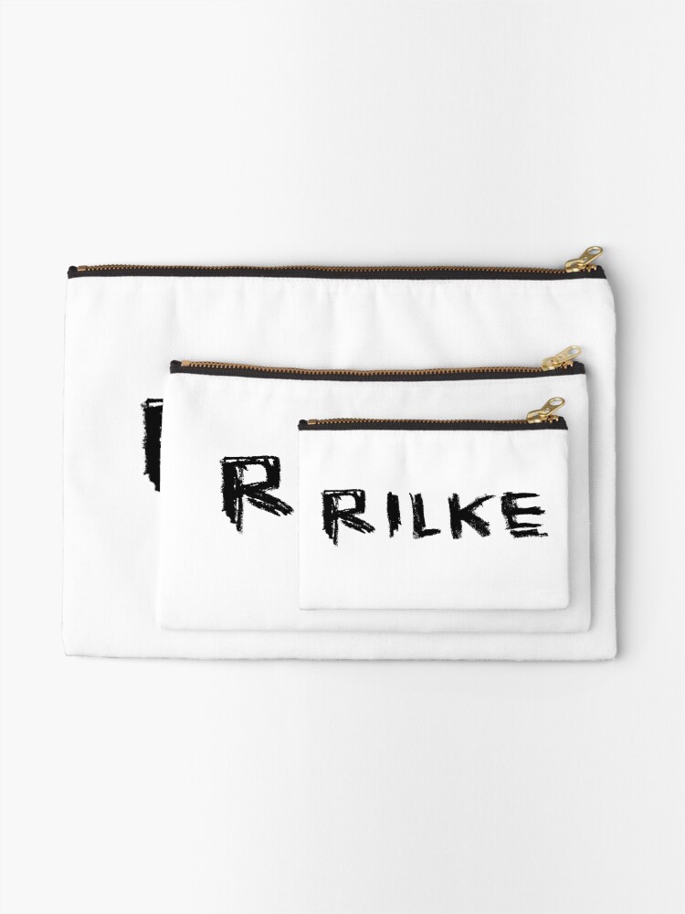 Thumbnail 2 of 4, Zipper Pouch, Famous Poet: Rilke, Rainer Maria Rilke designed and sold by badlydrawnbabe.