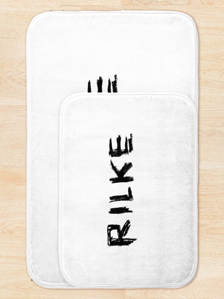 Thumbnail 5 of 6, Bath Mat, Famous Poet: Rilke, Rainer Maria Rilke designed and sold by badlydrawnbabe.