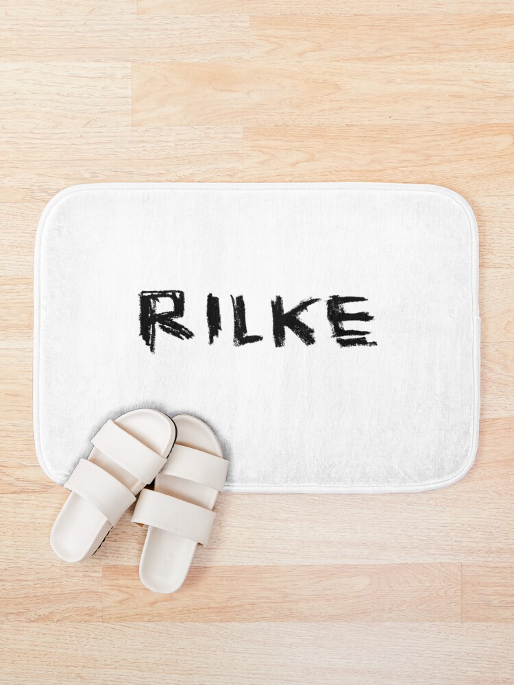 Thumbnail 1 of 6, Bath Mat, Famous Poet: Rilke, Rainer Maria Rilke designed and sold by badlydrawnbabe.