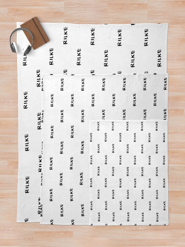 Thumbnail 5 of 6, Throw Blanket, Famous Poet: Rilke, Rainer Maria Rilke designed and sold by badlydrawnbabe.