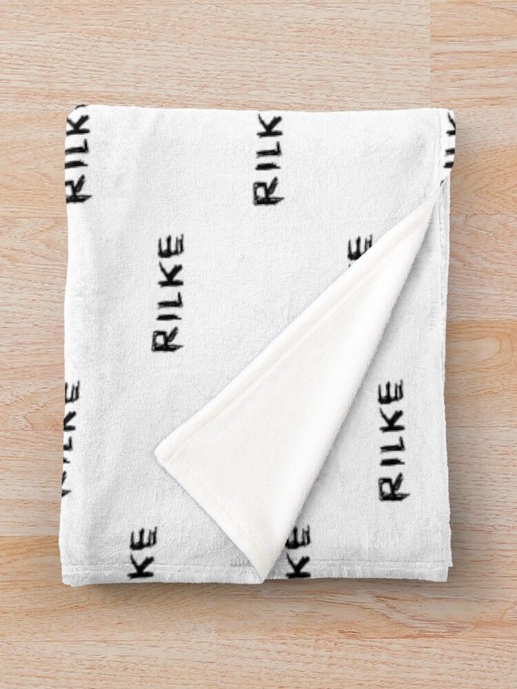 Thumbnail 3 of 6, Throw Blanket, Famous Poet: Rilke, Rainer Maria Rilke designed and sold by badlydrawnbabe.