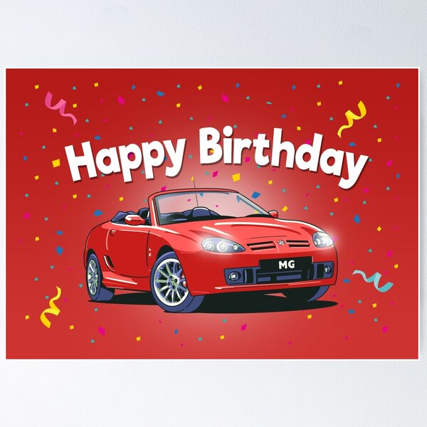 Item preview, MGTF Car Birthday Card designed and sold by Webazoot Industries - Car Art.