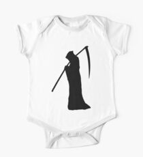 Grim Reaper, Death, Spectre of Death, DEATH, HALLOWEEN, on WHITE One Piece - Short Sleeve